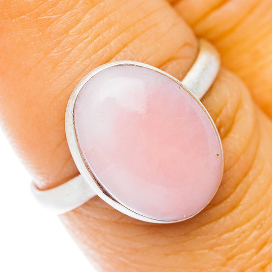 Pink Opal Ring Size 7.75 (.925 Sterling Silver)
