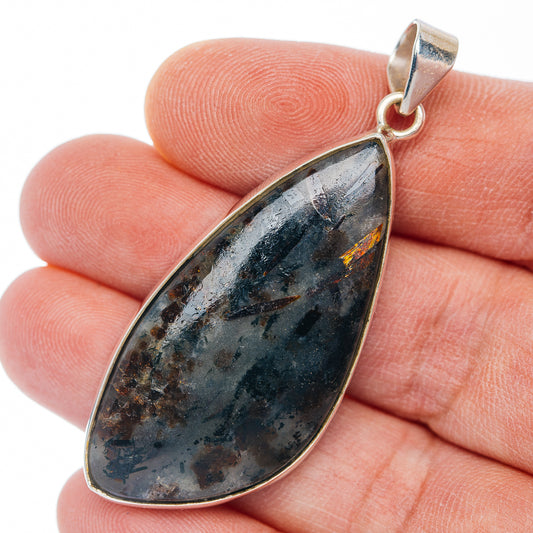 Premium Astrophyllite Pendant 2 1/4" (.925 Sterling Silver)