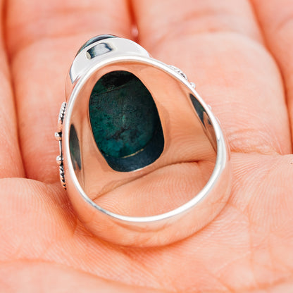 Exclusive Chrysocolla Ring Size 6.75 (.925 Sterling Silver)
