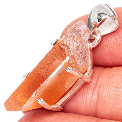 Rare Imperial Topaz Pendant 1 3/8" (925 Sterling Silver) P41689