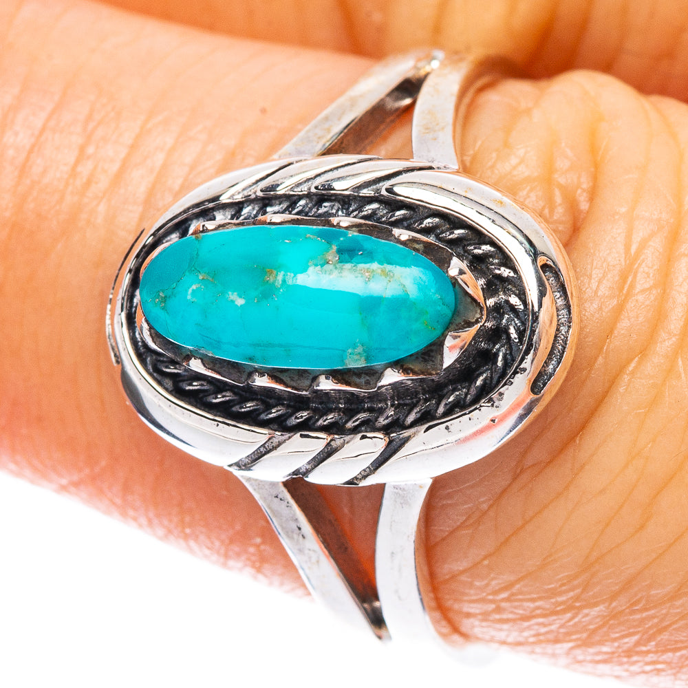 Arizona Turquoise Ring Size 7.5 (925 Sterling Silver) R2465
