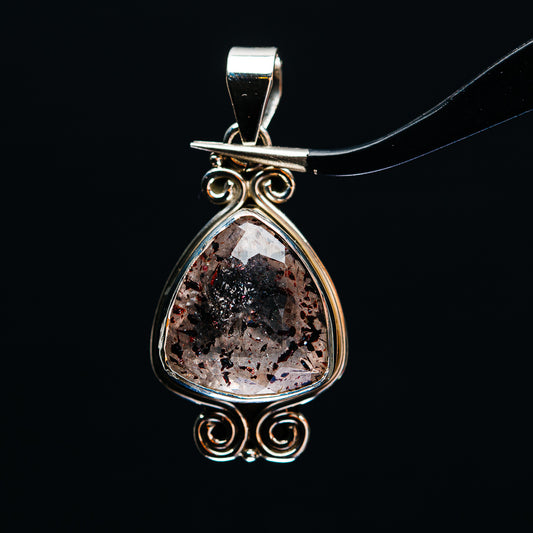 Premium Faceted Lepidocrocite Pendant 1 1/2" (.925 Sterling Silver)