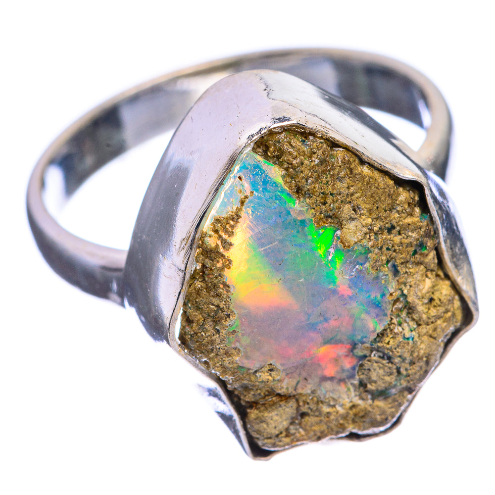 Rough Ethiopian Opal Ring Size 9 (925 Sterling Silver) R143137