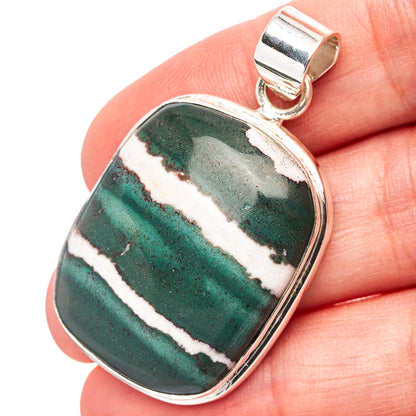 Green River Jasper Pendant 1 3/4" (.925 Sterling Silver)