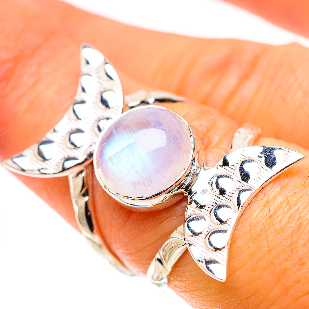 Premium Rainbow Moonstone Ring Size 7 (925 Sterling Silver) RING138251