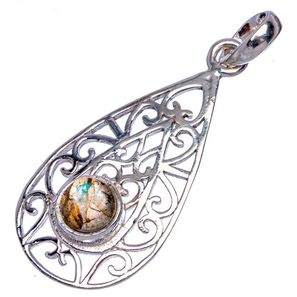 Labradorite Pendant 1 5/8" (925 Sterling Silver) P40157