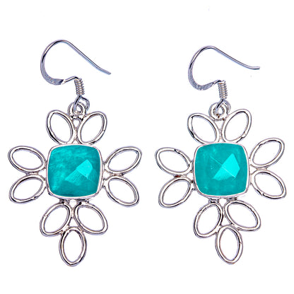 Premium Amazonite Earrings 1 3/4" (925 Sterling Silver) E1188