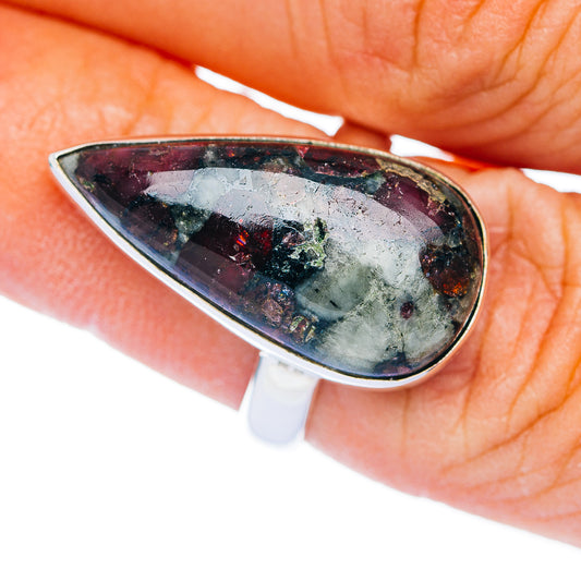 Premium Eudialyte Ring Size 6.5 Adjustable (.925 Sterling Silver)