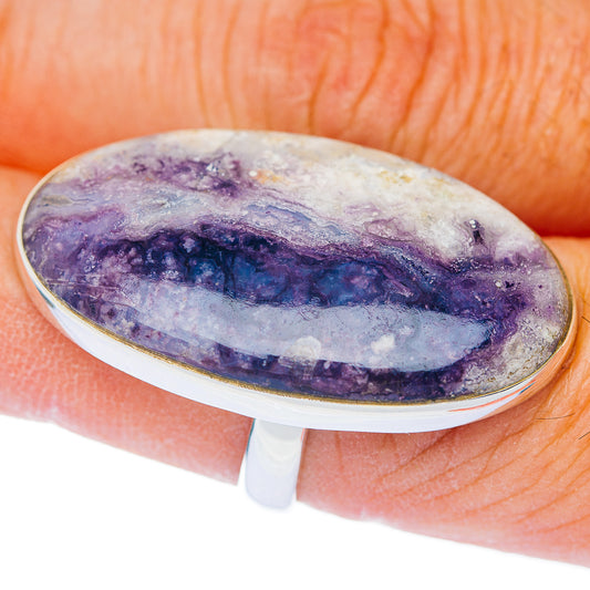 Premium Morado Opal Ring Size 7.5 Adjustable (.925 Sterling Silver)