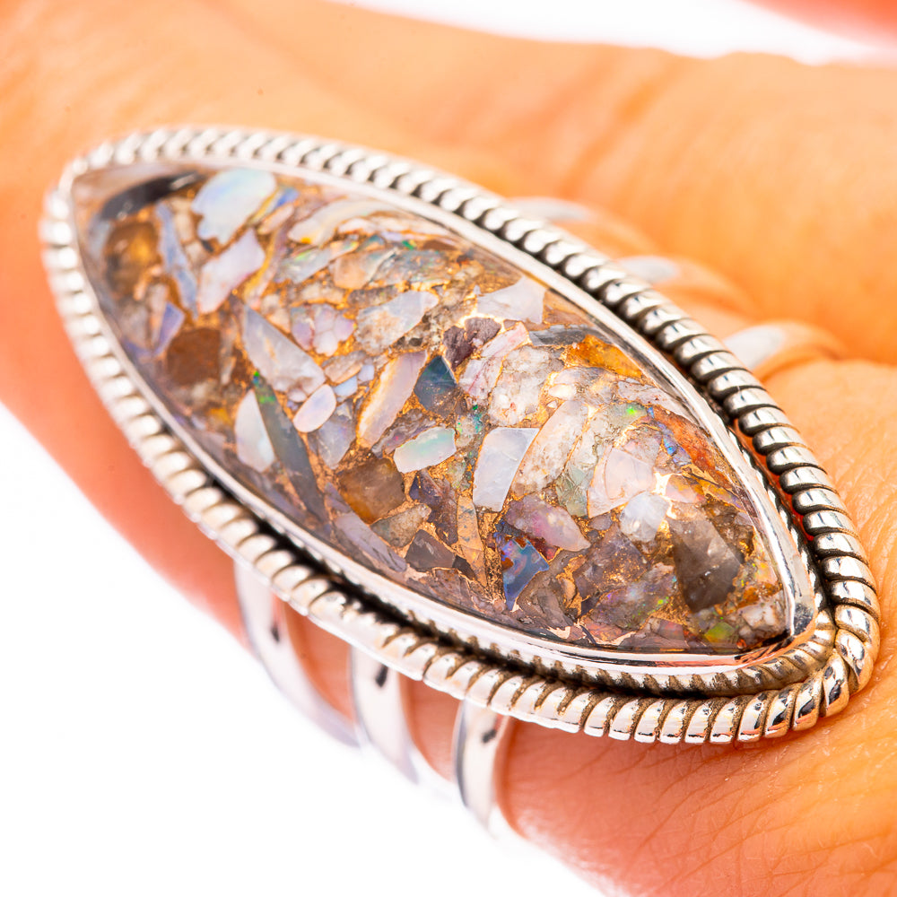 Large Brecciated Ethiopian Opal Ring Size 8 (925 Sterling Silver) R140667