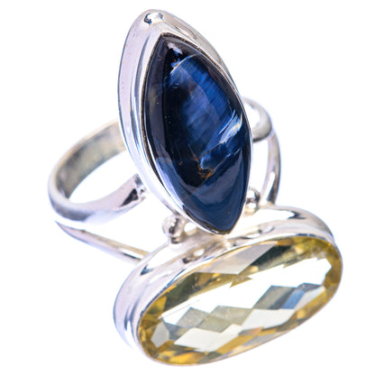 Large Pietersite, Citrine Ring Size 6.75 (925 Sterling Silver) R141376