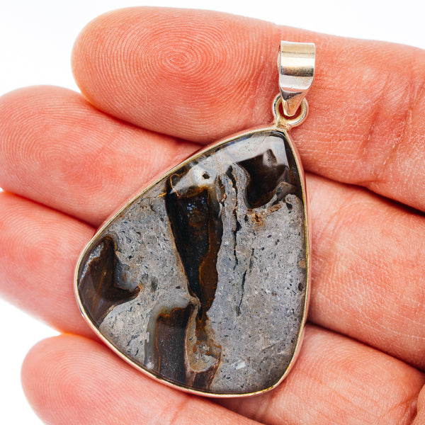 Premium Rock Calcy Pendant 1 7/8" (.925 Sterling Silver)