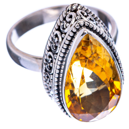 Faceted Citrine Ring Size 7.75 (925 Sterling Silver) R144609