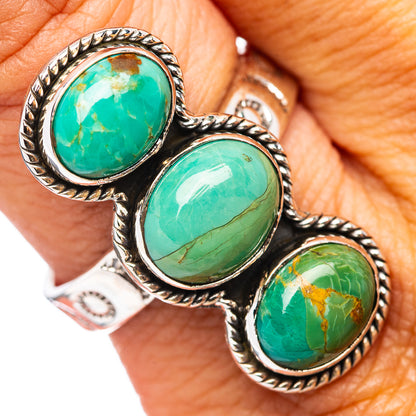 Exclusive Mohave Turquoise Ring Size 9 Adjustable (.925 Sterling Silver)
