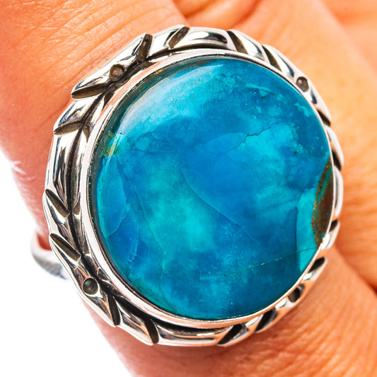Sterling silver opal ring with large oval blue cabochon and engraved bezel