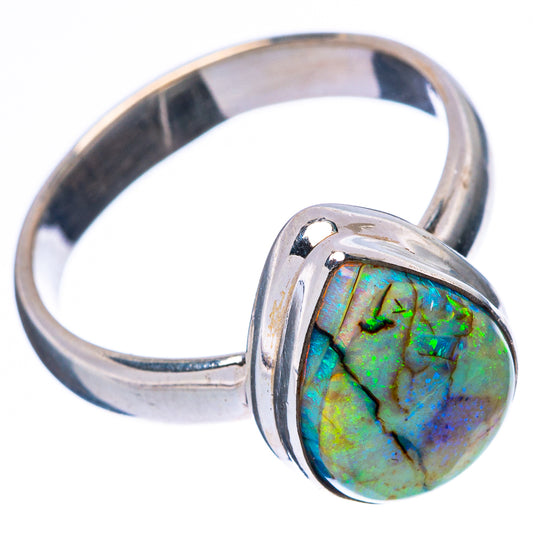 Rare Sterling Opal Ring Size 8 (925 Sterling Silver) R4387