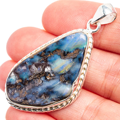 Boulder Opal Pendant 1 7/8" (925 Sterling Silver) P38993