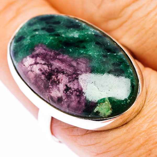 Fire Ruby Zoisite Ring Size 9 (.925 Sterling Silver)