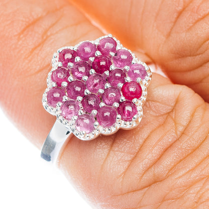 Premium Burmese Ruby Ring Size 7 (.925 Sterling Silver)