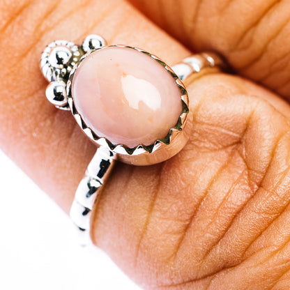 Pink Opal Ring Size 7 (.925 Sterling Silver)