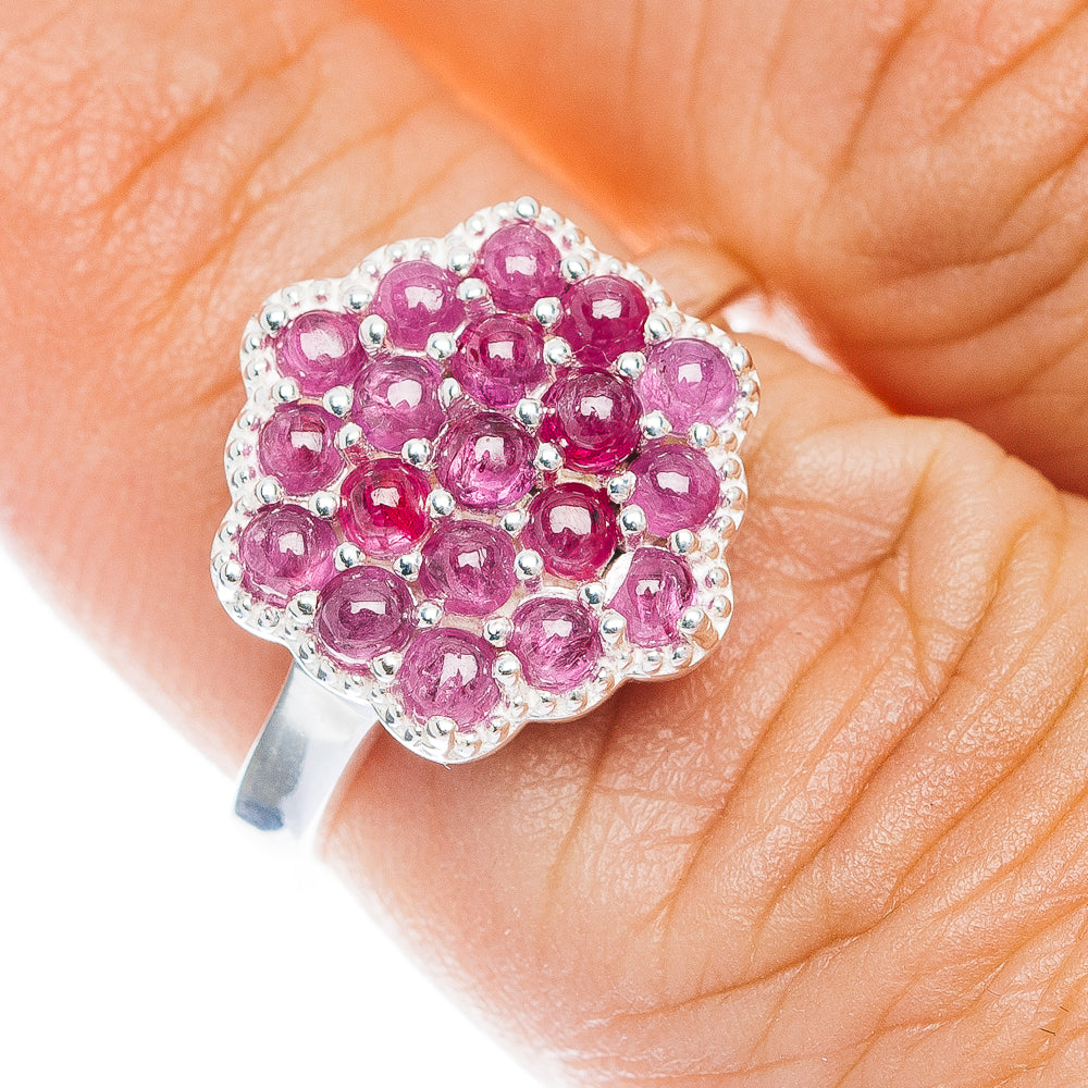 Premium Burmese Ruby Ring Size 6.75 (.925 Sterling Silver)