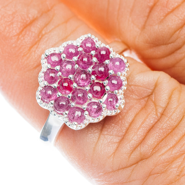 Premium Burmese Ruby Ring Size 6.75 (.925 Sterling Silver)