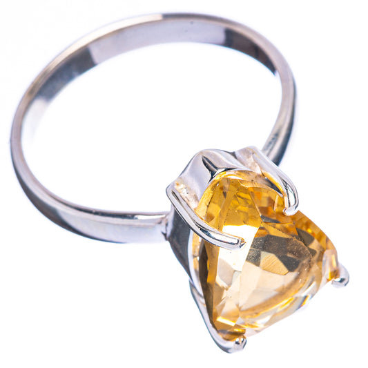 Faceted Citrine Ring Size 9 (925 Sterling Silver) R4503