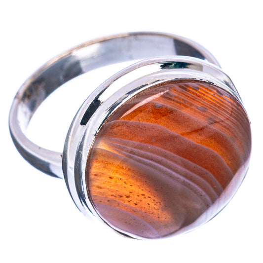 Botswana Agate Ring Size 6.75 (925 Sterling Silver) R2883