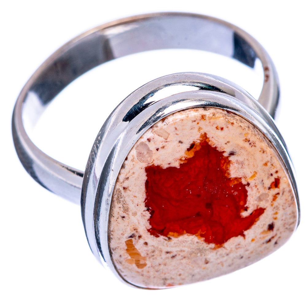 Rare Mexican Fire Opal Ring Size 7.75 (925 Sterling Silver) R145582