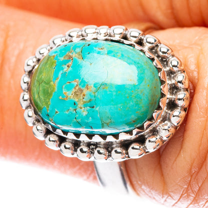 Kingman Turquoise Ring Size 6.5 (925 Sterling Silver) R4036