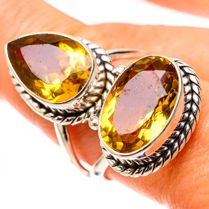 Large Faceted Citrine 925 Sterling Silver Ring Size 8.75 (925 Sterling Silver) RING139632