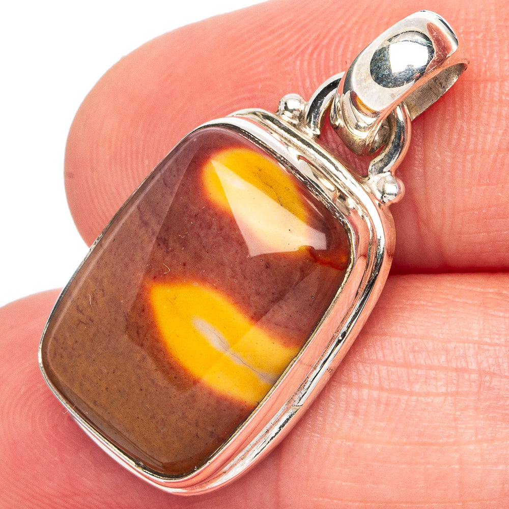 Mookaite Pendant 1 1/4" (.925 Sterling Silver)