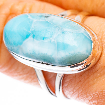 Larimar Ring Size 8.25 (925 Sterling Silver) R2140