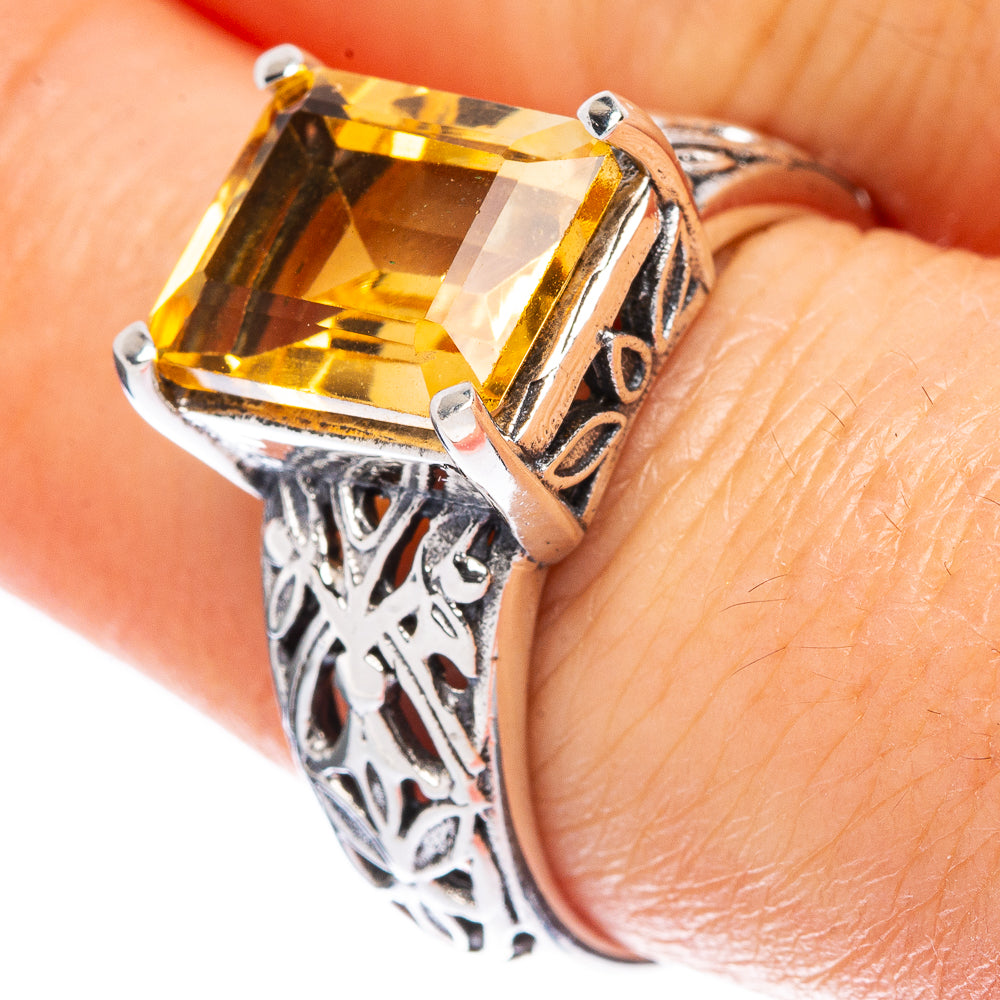 Citrine 925 Sterling Silver Ring Size 8.5 Ana Co R2441