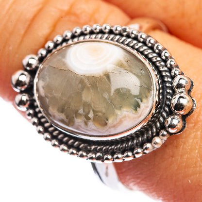 Ocean Jasper 925 Sterling Silver Ring Size 11