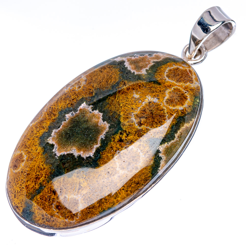 Premium Ocean Jasper Pendant 2 1/4" (.925 Sterling Silver)
