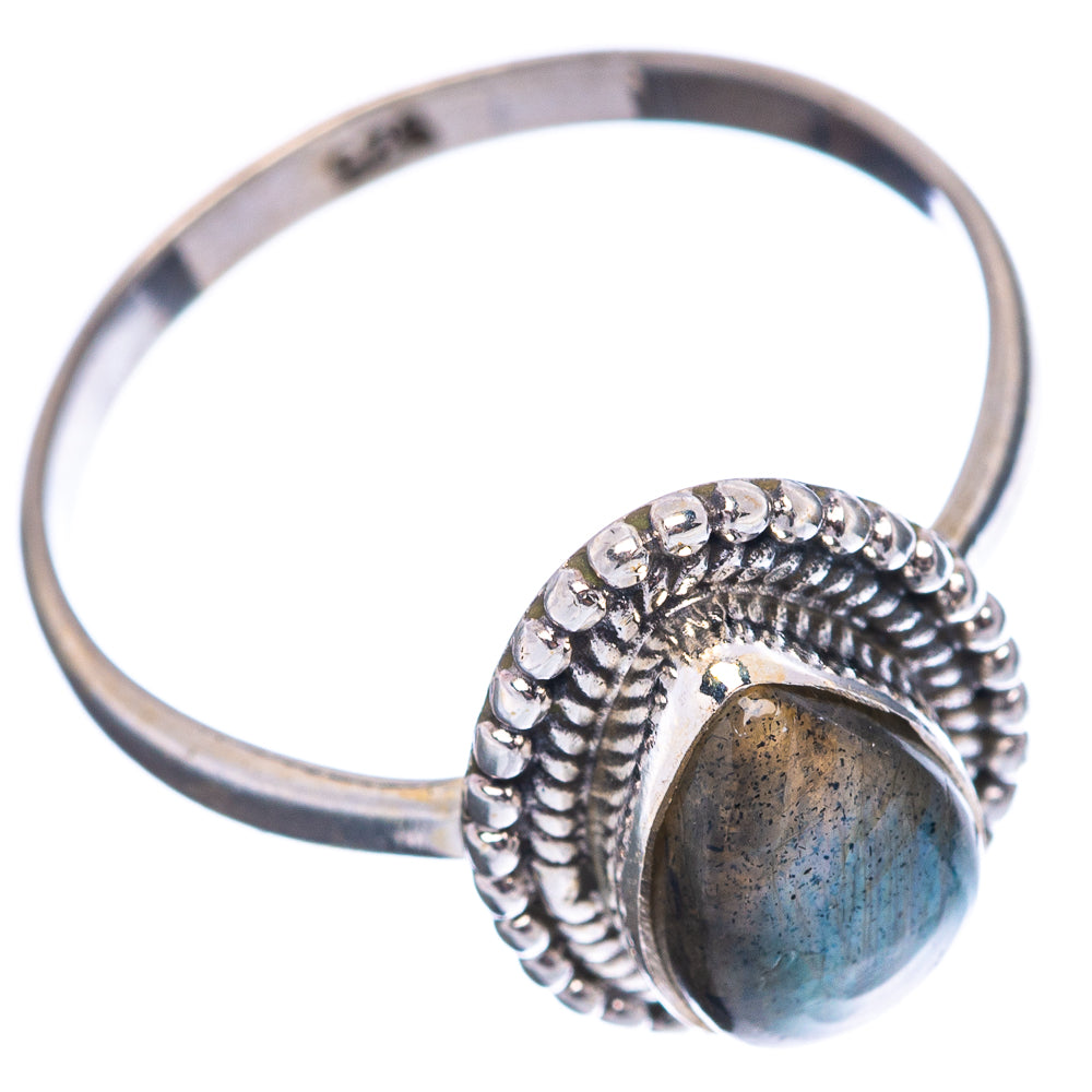 Dainty Labradorite Ring Size 6.75 (.925 Sterling Silver)