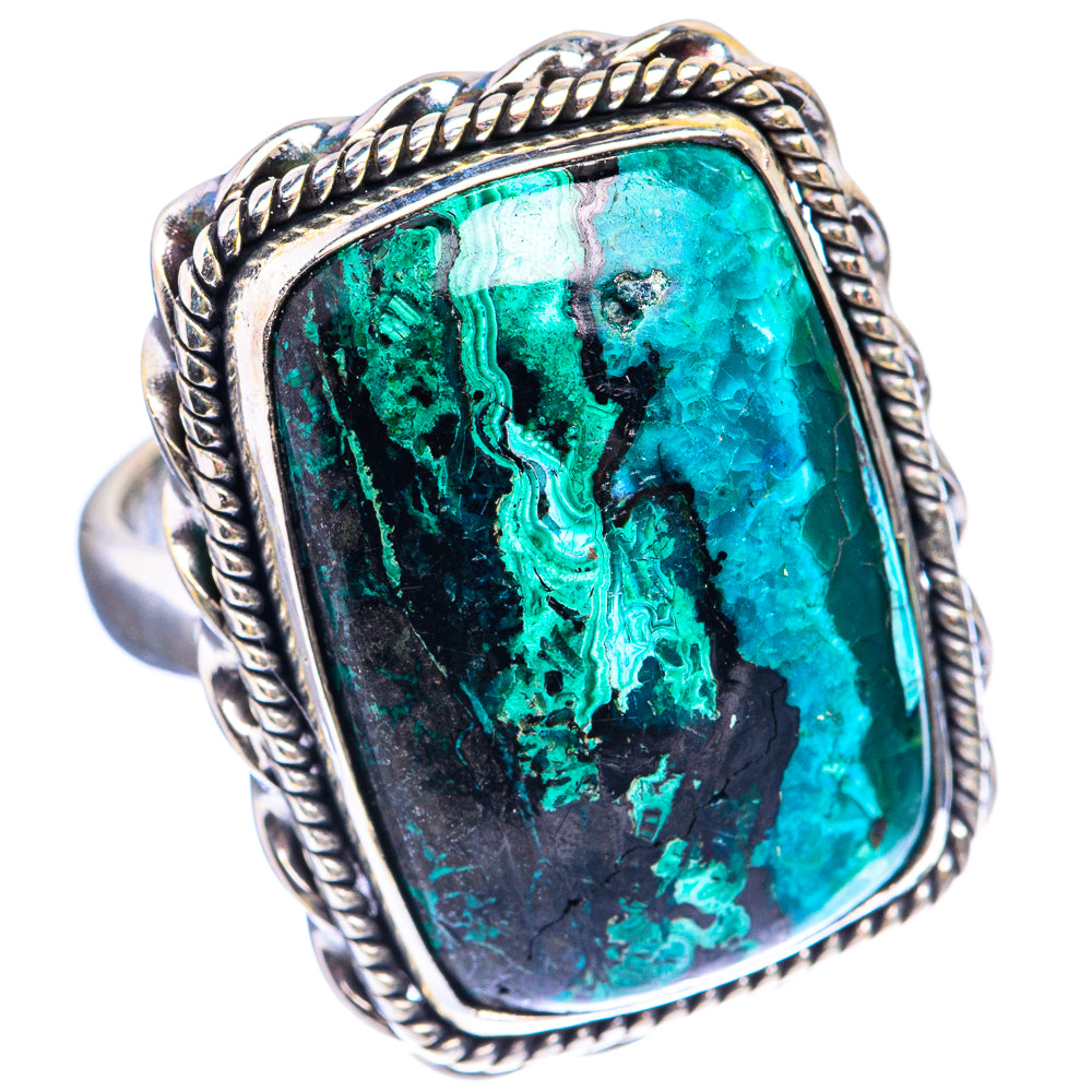 Large Malachite Ring Size 8 (925 Sterling Silver) R142891