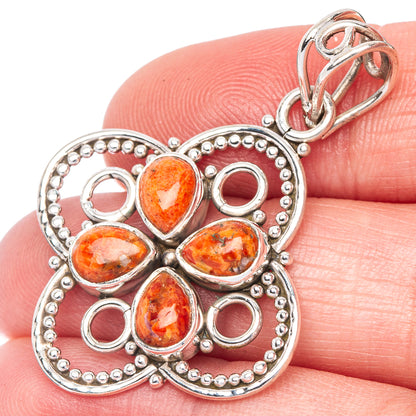 Sponge Coral Pendant 1 5/8" (925 Sterling Silver) P41052
