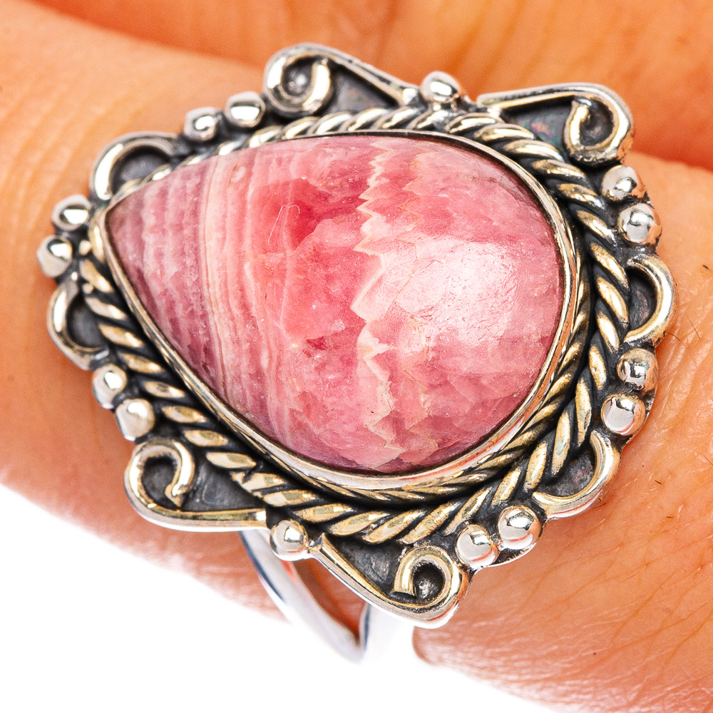 Rhodochrosite Ring Size 7.75 (925 Sterling Silver) R1276