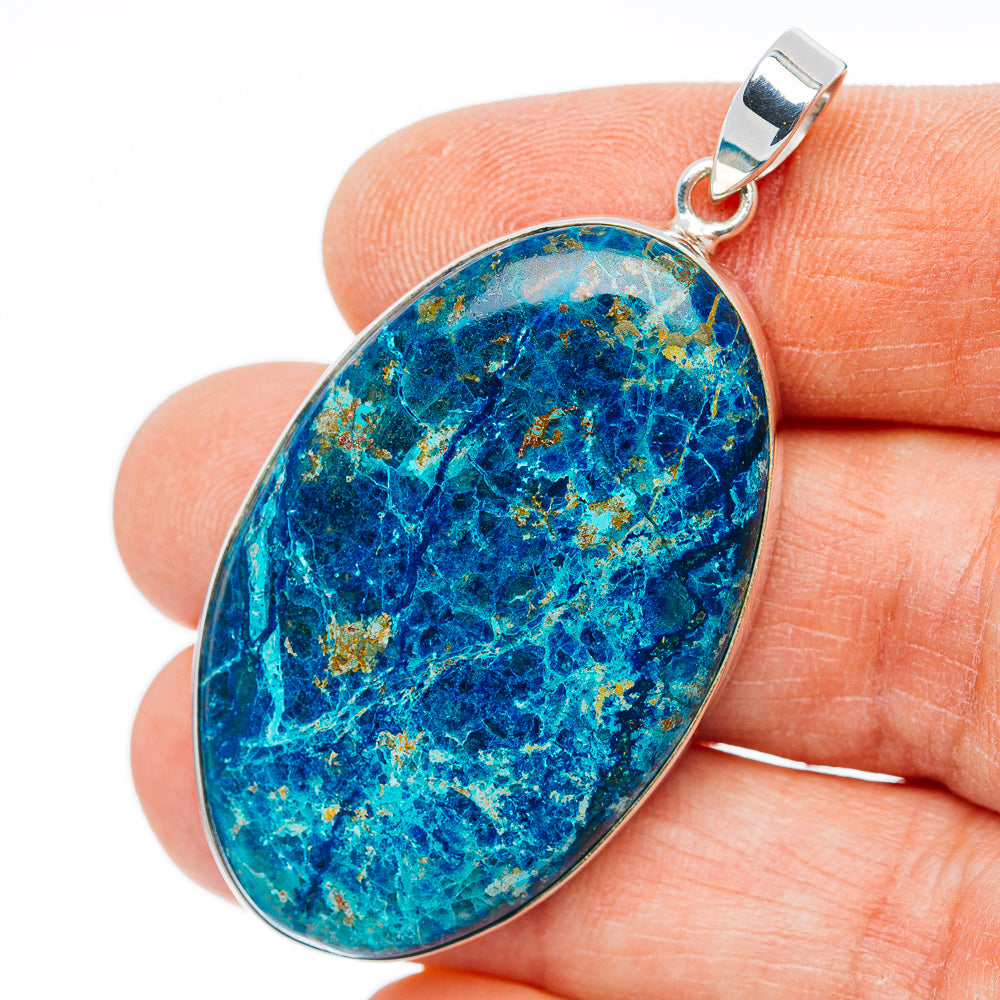 Huge Premium Shattuckite Pendant 2" (.925 Sterling Silver)