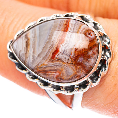 Laguna Lace Agate 925 Sterling Silver Ring Size 8 (925 Sterling Silver) R3908
