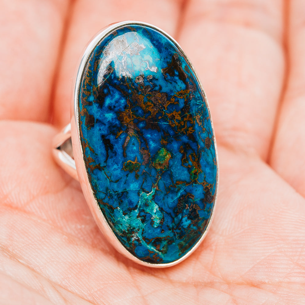 Premium Arizona Shattuckite Ring Size 8.75 (.925 Sterling Silver)