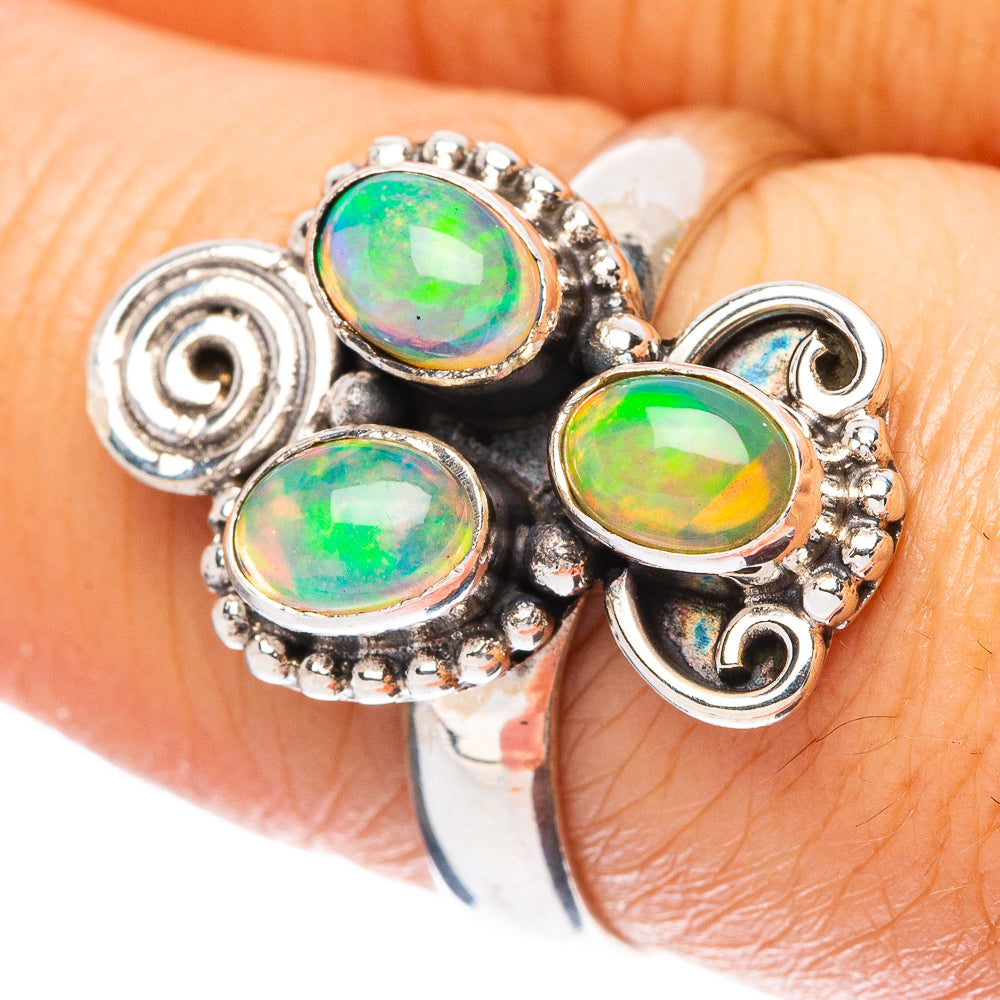 Rare Ethiopian Opal Ring Size 8 (925 Sterling Silver) R4368
