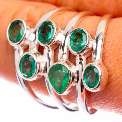 Zambian Emerald 925 Sterling Silver Ring Size 10 (925 Sterling Silver) RING140286