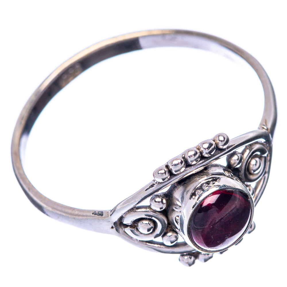 Garnet Dainty Ring Size 8.25 (925 Sterling Silver) R145268
