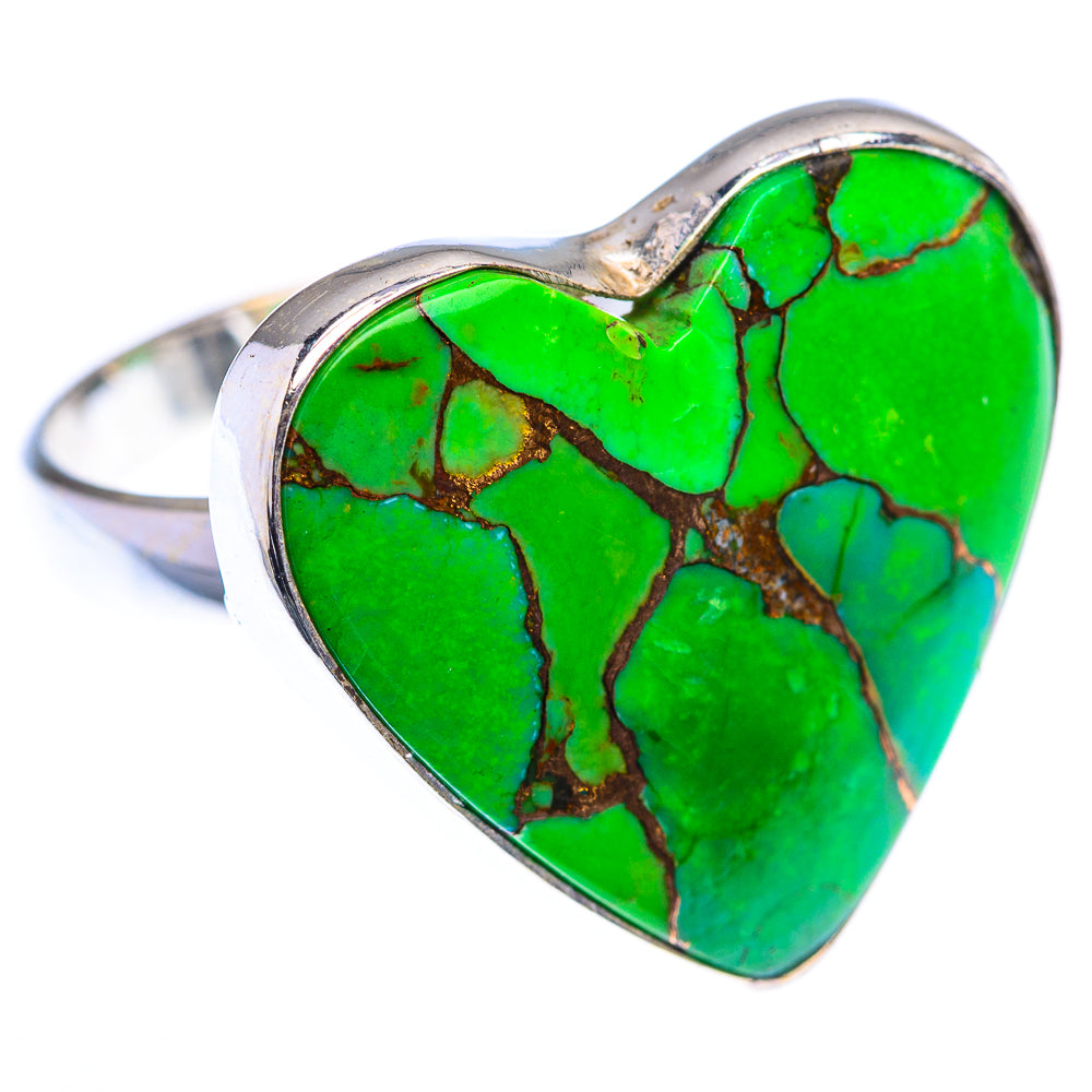 Green Copper Composite Turquoise 925 Sterling Silver Ring Size 9 (925 Sterling Silver) RING140287