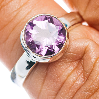 Faceted Amethyst Ring Size 7 (.925 Sterling Silver)