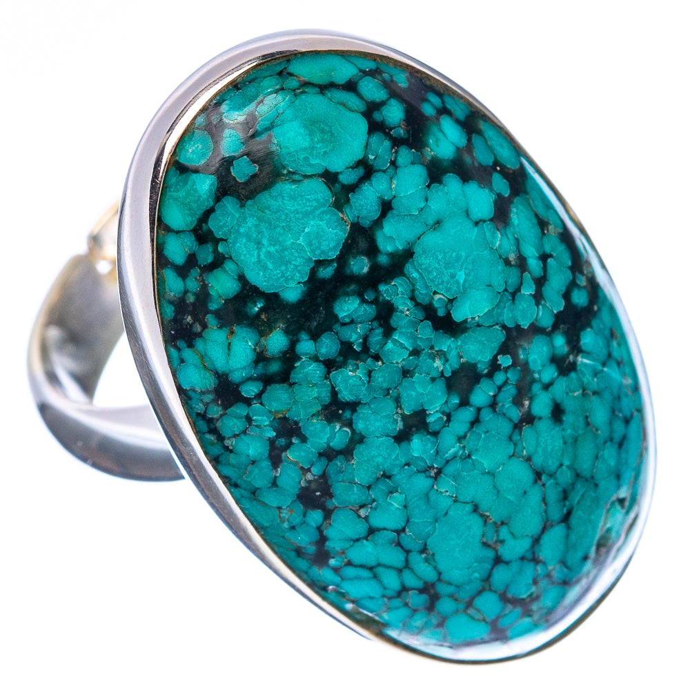 Premium Tibetan Turquoise Ring Size 8 Adjustable (.925 Sterling Silver)