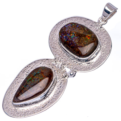 Signature Ammolite Pendant 2 1/4" (925 Sterling Silver) P41828